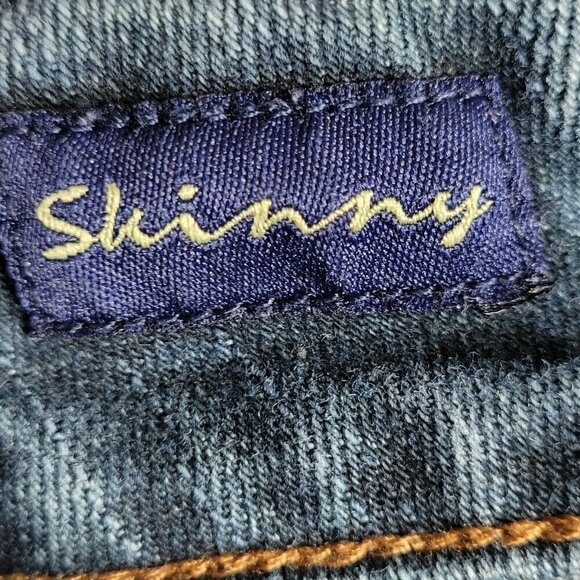 Seven7 Skinny Jeans Size 30 30X28 Blue Lightly Distressed Stretch Denim - Picture 5 of 11